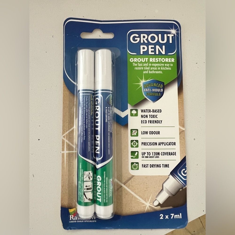 New: Grout pen restorer white colorant and sealer set of 2